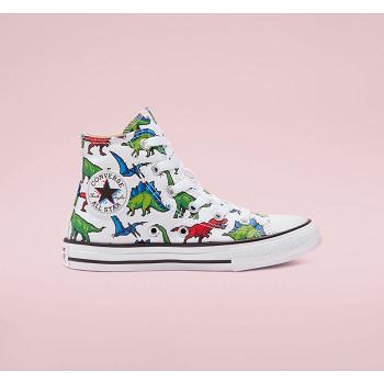 Converse 8-bit Dino Chuck Taylor All Star Hi Biele / Zelene - Detske Vysoké Tenisky